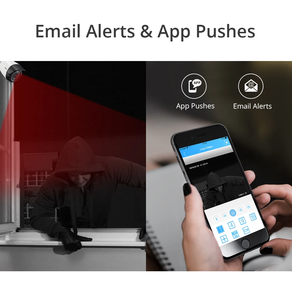 SANNCE 8CH 5MP-N Super HD Video Security System H.264+ DVR With 4X 8X 5MP Bullet Outdoor Waterproof CCTV Camera Kit AI Detection