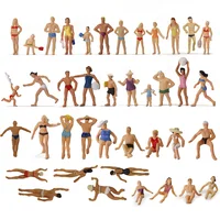 Evemodel 40pcs HO Scale Swimming Figures 1:87 Swimming People Model Trains 1