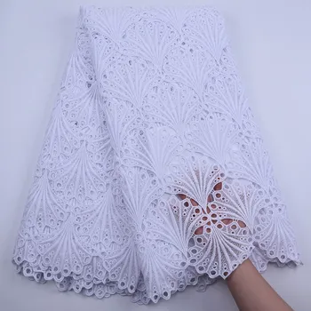 

Pure White High Quality Net Lace French Embroidery Guipure Cord Lace Fabric African Lace Fabric For Nigerian Wedding Party S1799