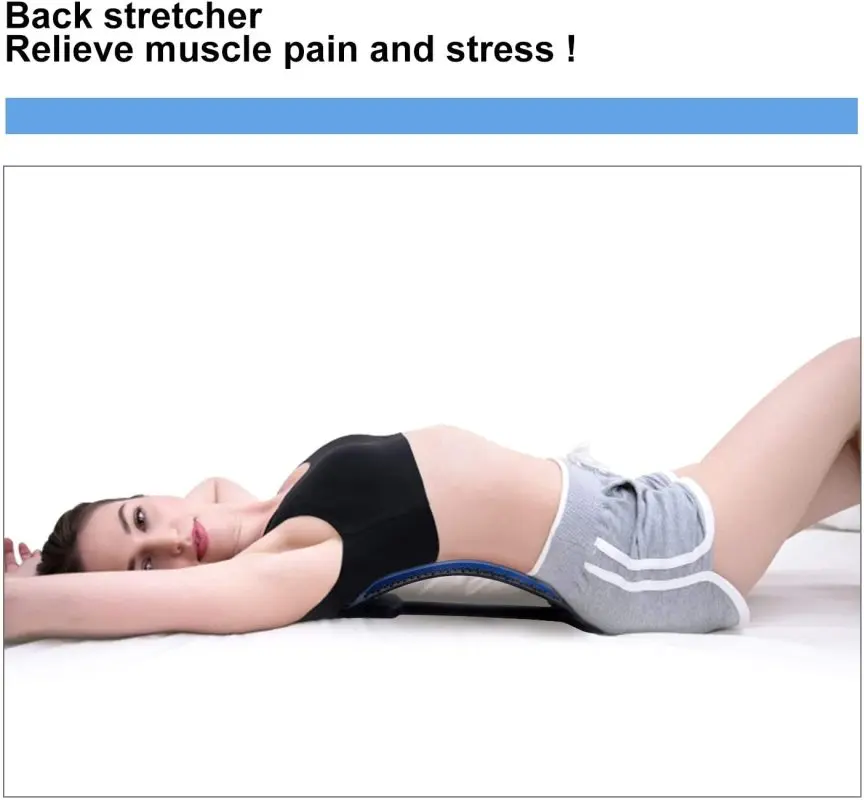 Back Stretch, Multi-level Lumbar Back Equipment Massager Magic Stretch for Pain Relief, Relaxation Spine Stretching Device