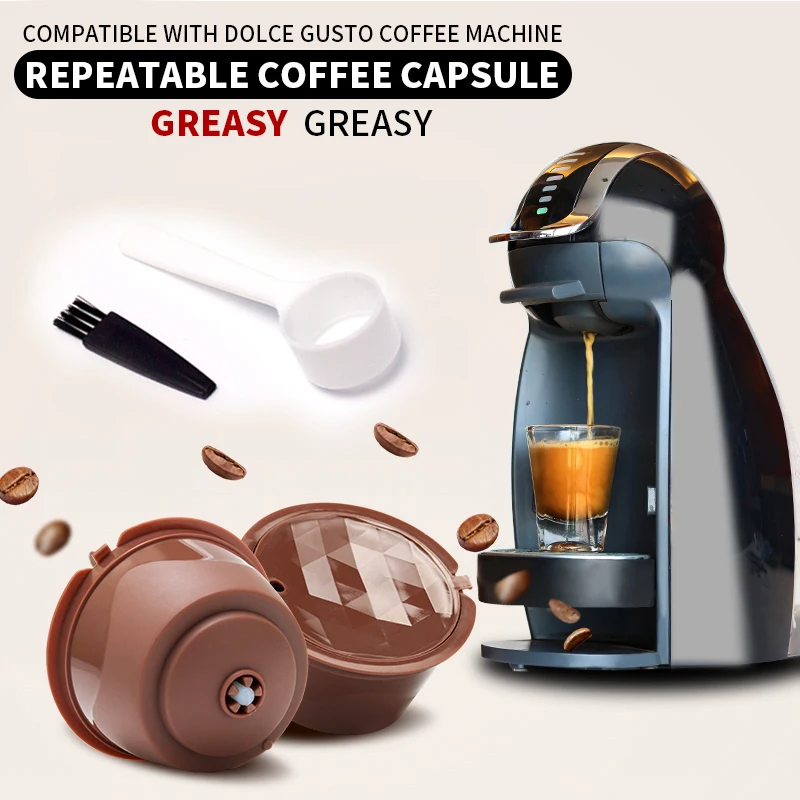 

Capsule Filter Cup Set Coffee Capsule Plastic Compatible For Nestle Machine Accessories Protection Reusable Filter Core Filter