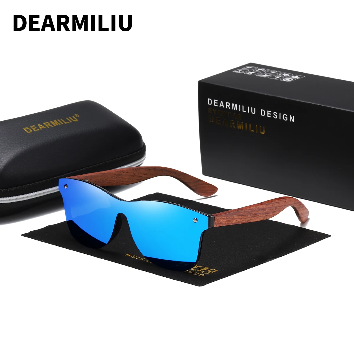 DEARMILIU мужские солнцезащитные очки поляризованные грецкий орех деревянные зеркальные линзы Солнцезащитные очки женские брендовые дизайнерские красочные оттенки ручной работы