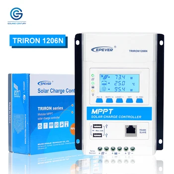 

Epever MPPT solar Charge Controller 10A 12V/24V TRIRON1206N Solar Regulator Max.PV Input Power 130W/12V 260W/24V