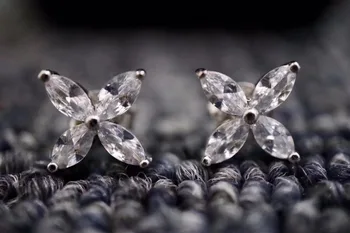 

TE028 925 Sterling Silver Romantic Engagement earrings Women for Wedding Jewelry