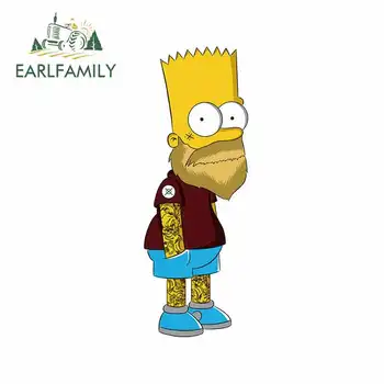 

EARLFAMILY 13cm x 4.8cm Vinyl Car Sticker for Flower Arm Simpson DIY Motorcycle Stickers Fashion DIY Waterproof JDM Decoration