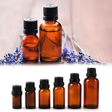 5 мл/10 мл/15 мл/20 мл/30 мл/50 мл мини Янтарная стеклянная бутылка эфирного масла Отверстие редуктор и крышка флаконы из коричневого стекла