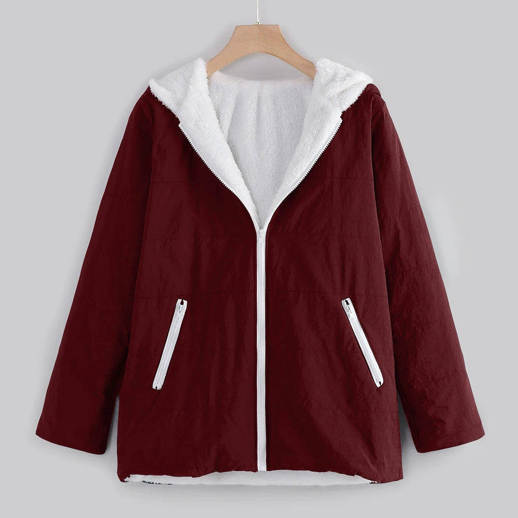 JAYCOSIA New Parkas Woman Winter Coat Thicken Cotton Jacket Outwear Zipper Coat For Women Thick Overcoat 1022