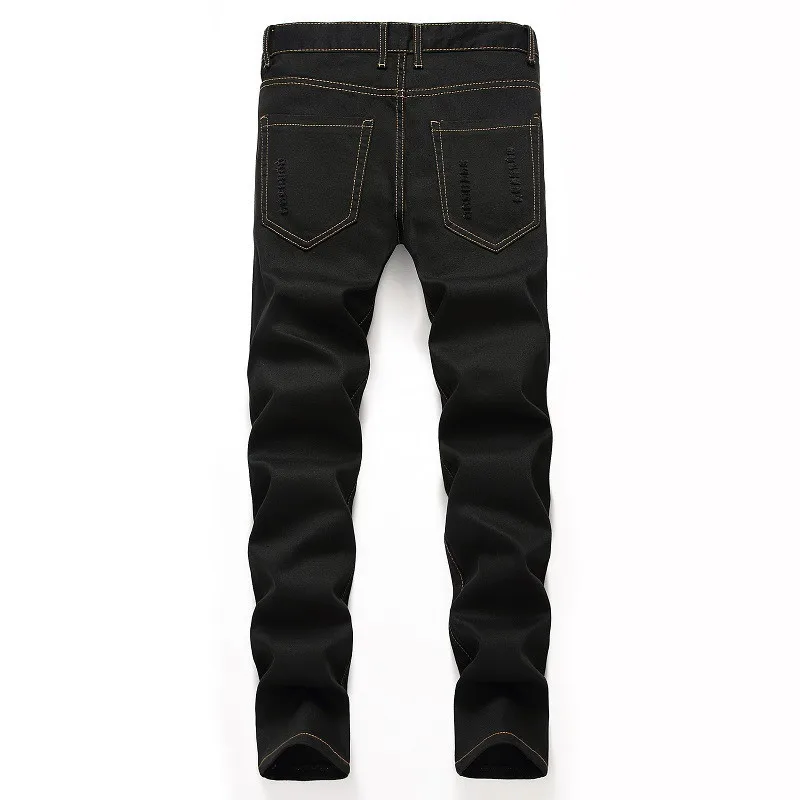 MORUANCLE Марка NEW FASHION Hi Street Рваные джинсы штаны с нашивкой «Крылья» с вышивкой человека уличная рваные джинсовые брюки с вышивкой; большие Размеры 29-42