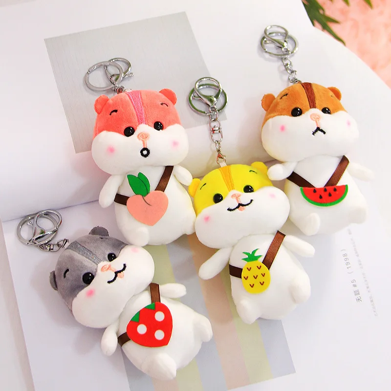 Милый плюшевый брелок Kawaii Забавный чучело хомяка заполненные животными мягкие