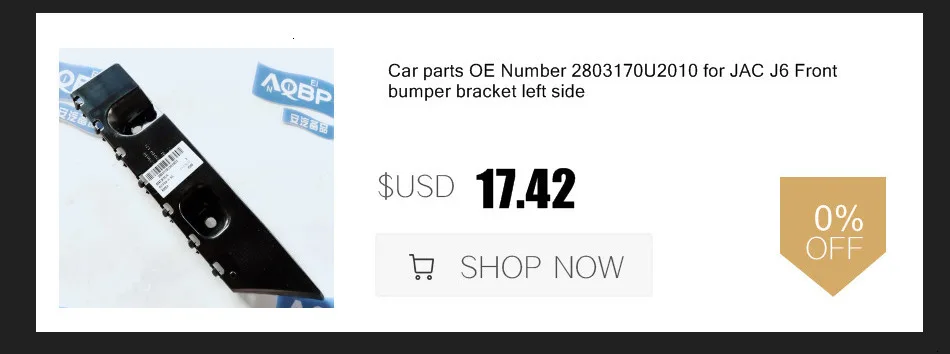 Car parts OE Number 2803510U1570 2803520U1570 for JAC S5 Front bumper bracket