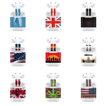 

Cartoon Sticker For Apple Airpods 2 1 air pods airpod Skin Stickers Camouflage Skull Flower