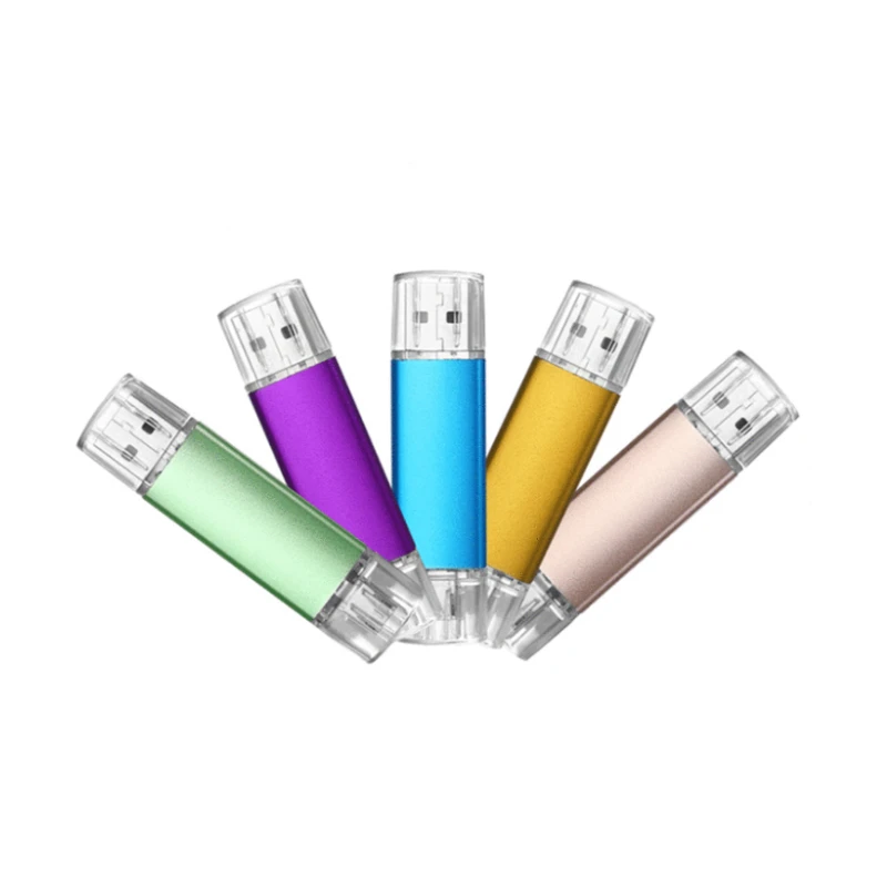 Металлический OTG USB флеш-накопитель с логотипом на заказ 4 ГБ 8 16 32 64 2 0 для