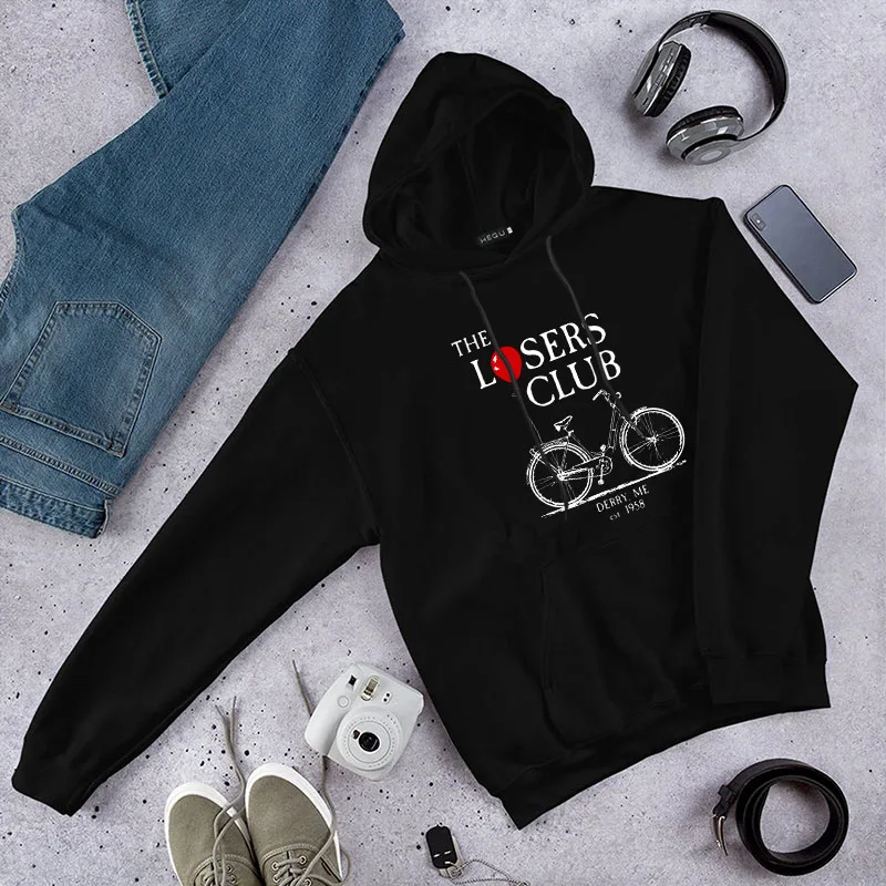 Фильм It Лоферы Клубные худи для мужчин Harajuku Loser Lover It Inspired Толстовка Повседневный пуловер куртка пальто оверсайз