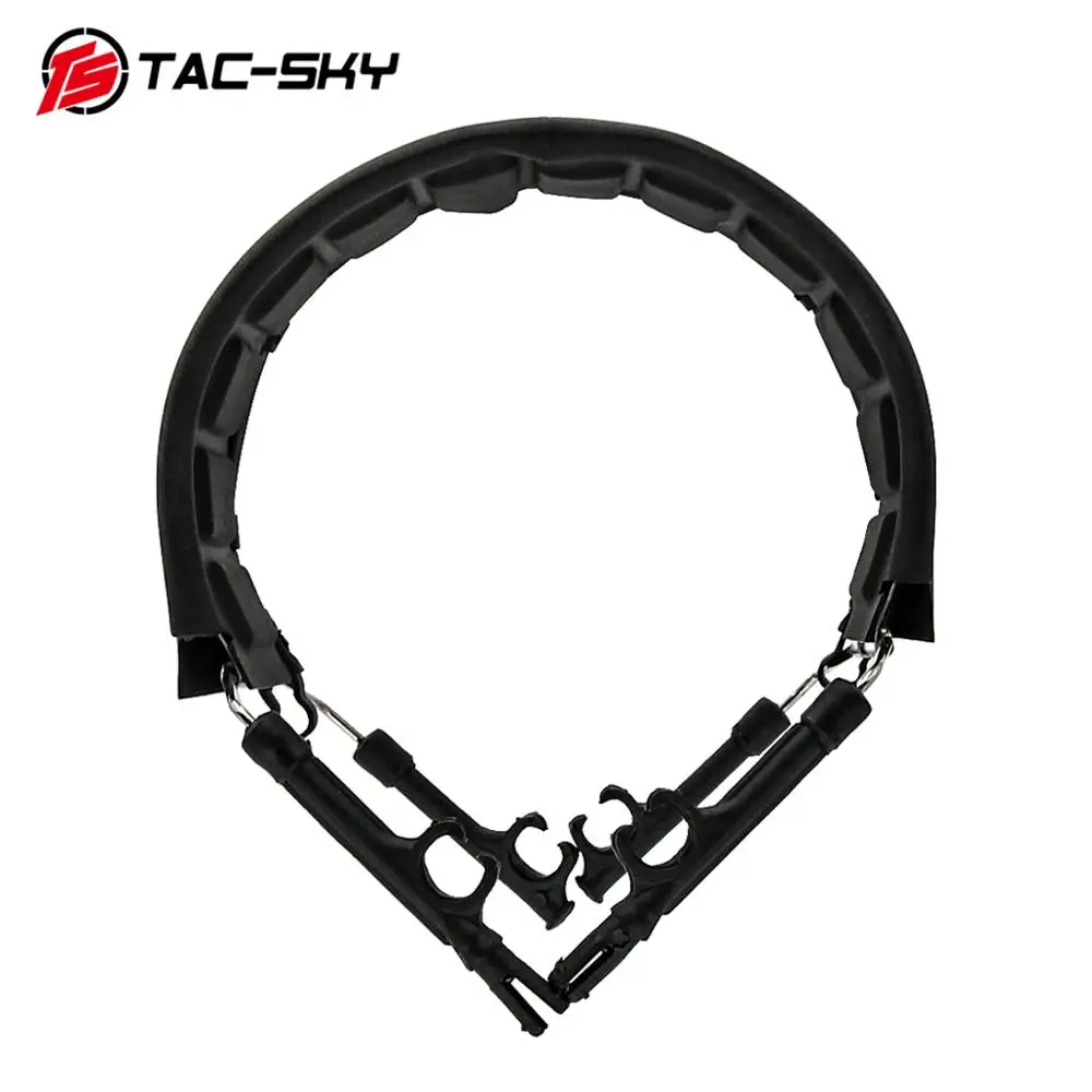 Black TAC-SKY страйкбол тактические наушники для стрельбы с оголовьем обруч кронштейн гарнитура аксессуары Замена - Color: Black