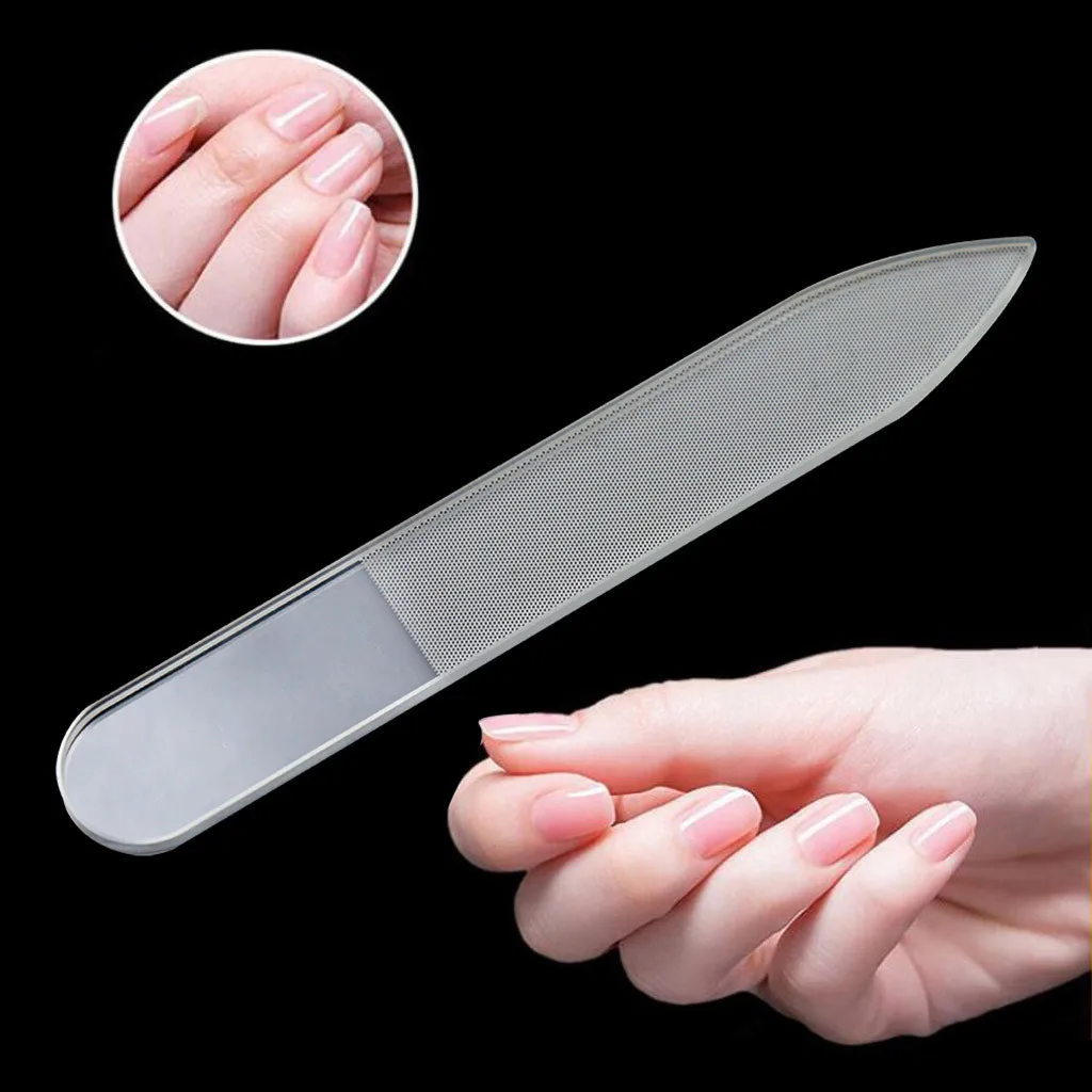 Пилочка для ногтей из нержавеющей стали, двусторонний буферный шлифовальный инструмент для удаления кутикулы, лак для ногтей, акриловый гель, инструмент для маникюра и педикюра