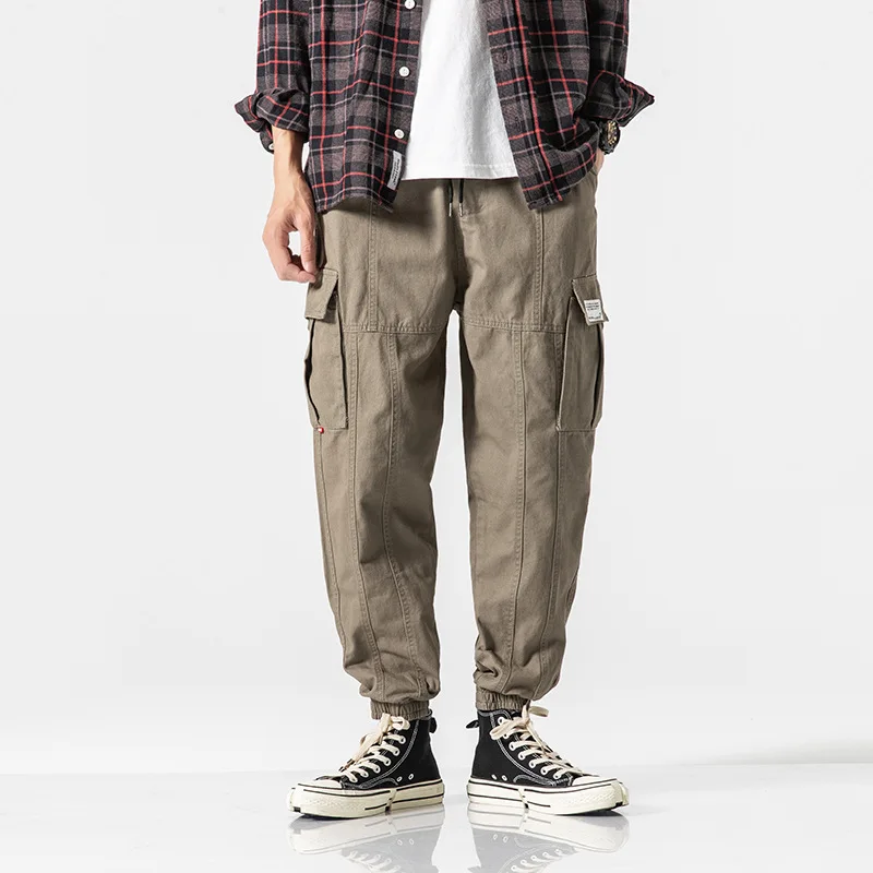 

Yi dao Vintage Autumn Clothing New Style Japanese-style Solid Color Ankle Banded Pants Loose-Fit Skinny Casual Trousers Multi-po
