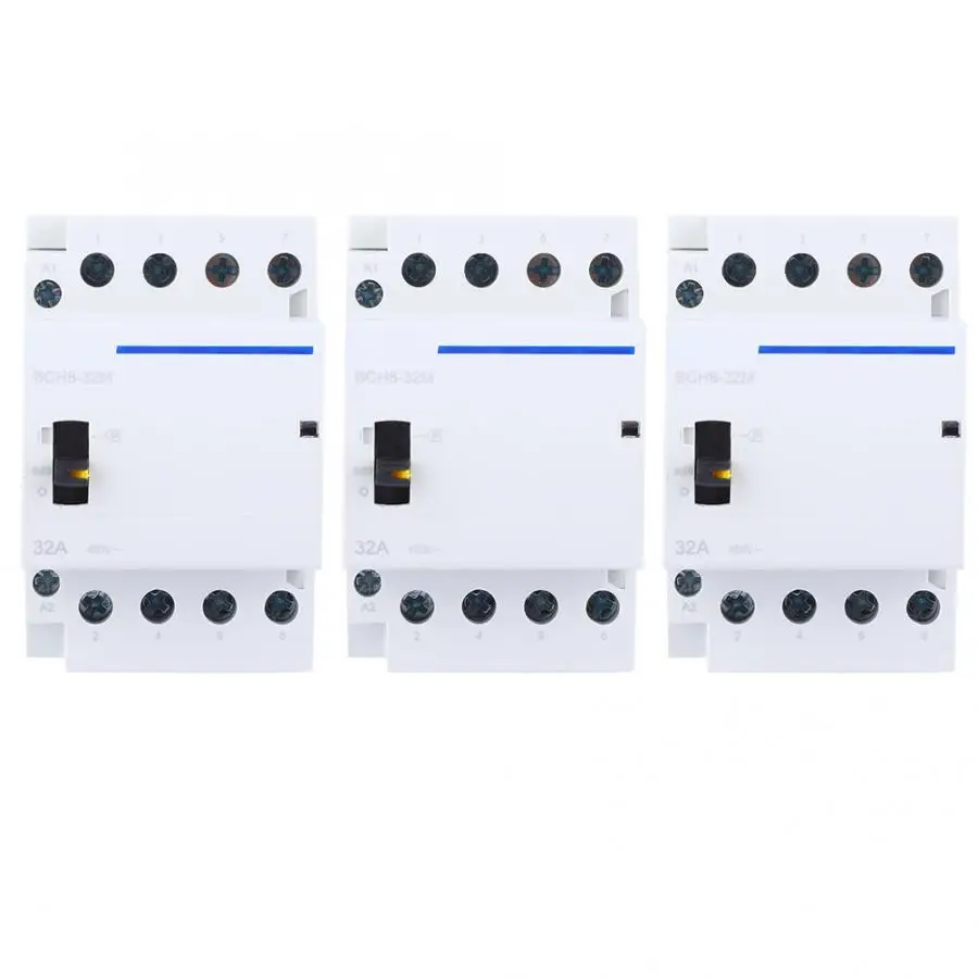 BCH8-32M 230V 4P 32A бытовой модульный контактор переменного тока с ручным переключателем управления электрическое оборудование