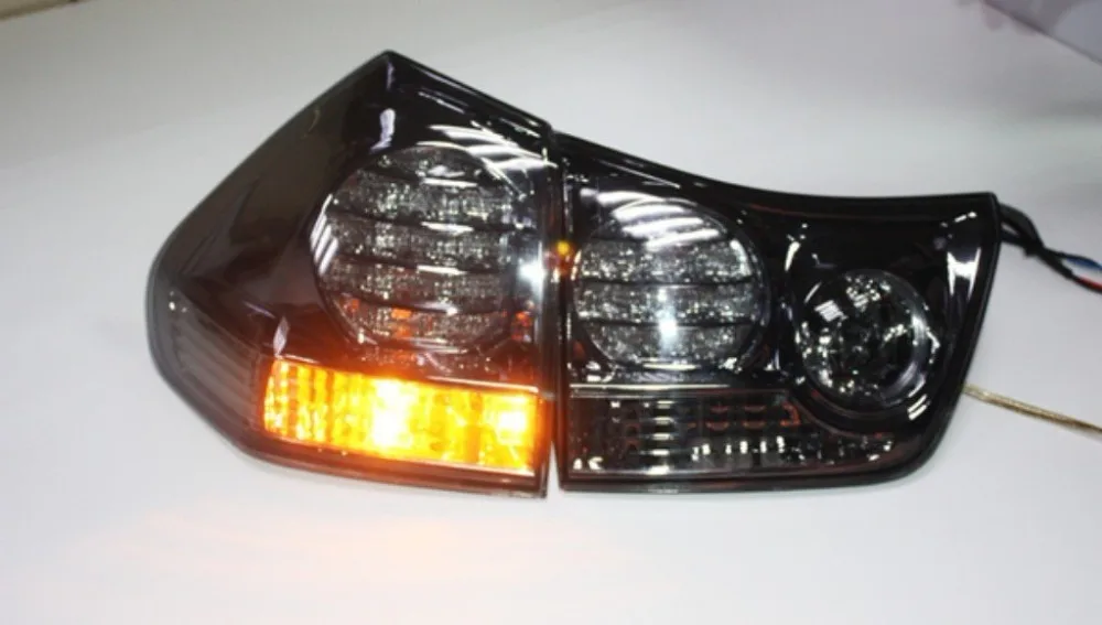 4 шт. светодиодный задний фонарь для herrier Kluger 2003-2009 год черный дым для Lexus RX300 RX330 RX350 задний фонарь светодиодный задний фонарь