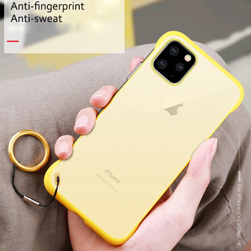 Матовый чехол из поликарбоната без оправы для iPhone 11 Pro Max X XS XR ультра тонкие