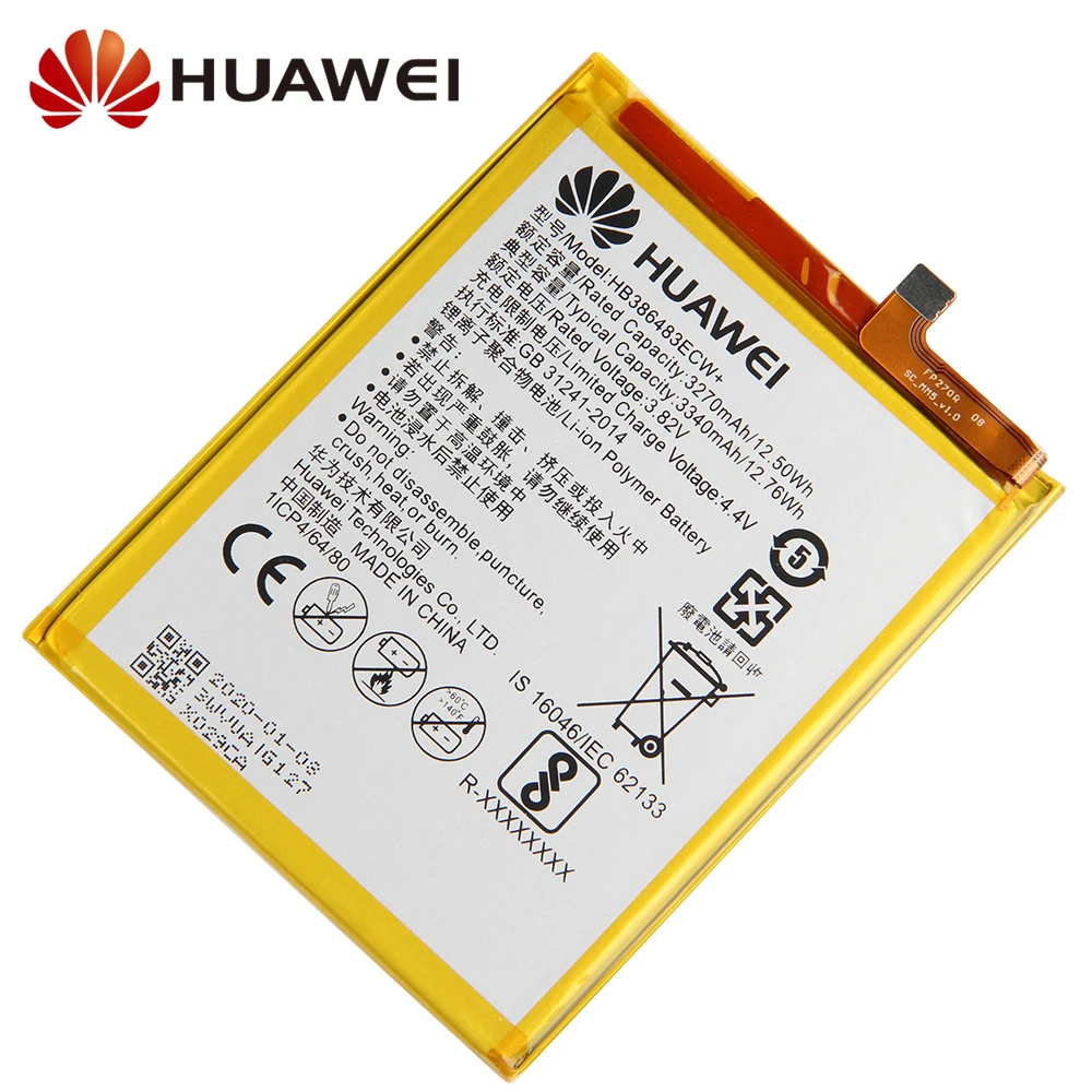 Huawei оригинальная запасная батарея HB386483ECW для G9 Plus Honor 6X Maimang 5 MLA AL00 AL10 G9Plus 3340