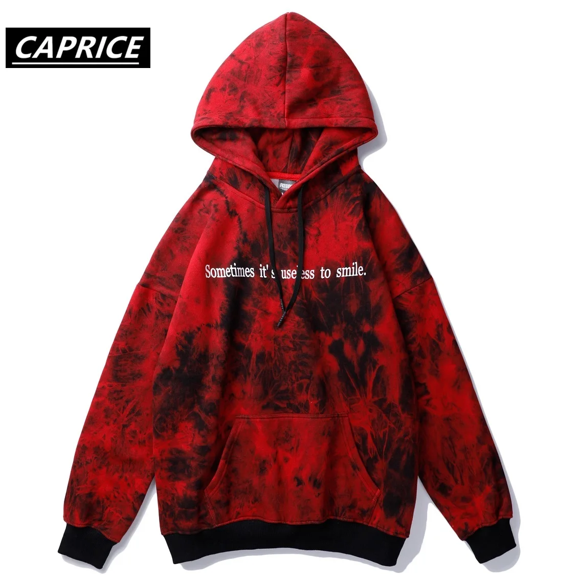 Длинная мужская толстовка с вышивкой Tie Dye уличная одежда 2019 зимняя карманами