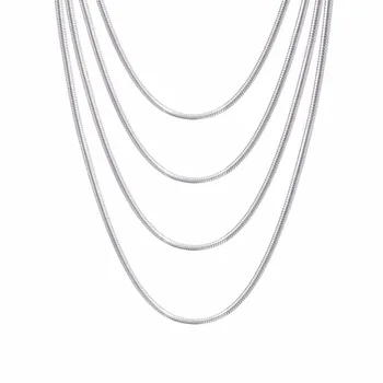 

Vnox 4pcs Snake Chain Necklace Sets Color 18/20/22/24 inches Not Fade