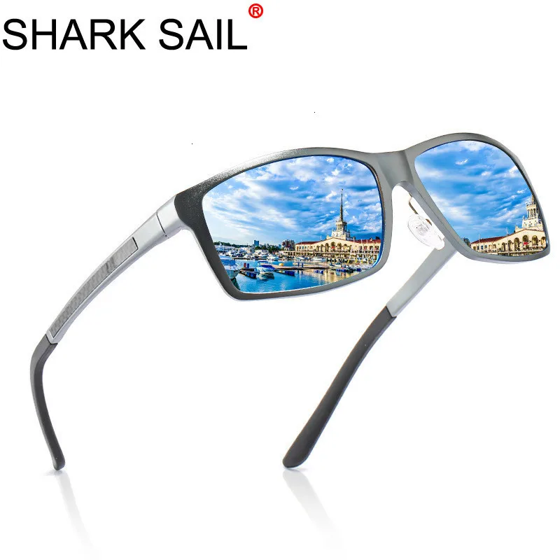 Поляризационные фотохромные солнцезащитные очки SHARK SAIL Мужская переходная линза