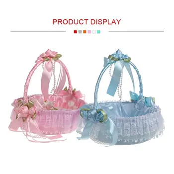 

Hand-woven Lace Flower Basket Decoration Wicker Basket Garden Flower Pot Study Room Storage Rattan Basket Home Organizer