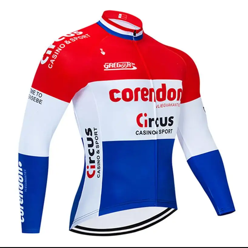 Синий Зима, команда Corendon, с длинным рукавом, для велоспорта, Джерси, велосипед, брюки, набор, мужские, Ropa Ciclismo, термо, флис, Би, для велоспорта, Майо, кюлот - Цвет: Синий