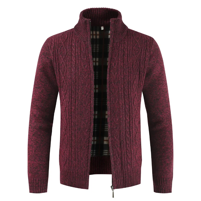 Zip Up Knitted Sweater Cardigan Stand Collar Men Sweater Coat men clothing Sweater Jacket Vintage Knitwear Tops Autumn Cardigan Zip Up Knitted Sweater Cardigan Stand Collar Men Sweater Coat men clothing Sweater Jacket Vintage Knitwear Tops Autumn Cardigan