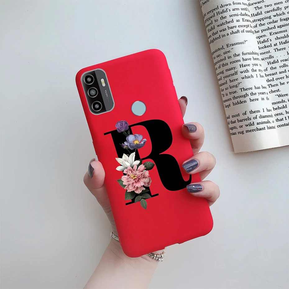 For OPPO A53S 2020 Case Letter Monogram Flower Soft Silicone Phone Back Cover For Oppo a53s 2020 A 53s A53 s Oppoa53 Cases Coque cases for oppo phones Cases For OPPO