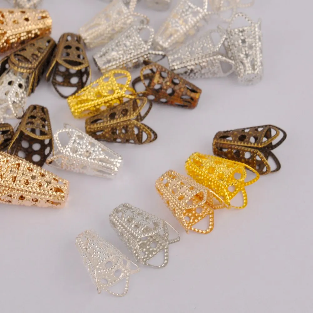 

1000pcs 10x16mm Filigree Flower Bead Caps Spacer Beads For Jewelry Making Charms Pendant Earrings Necklace Bracelets BC-11