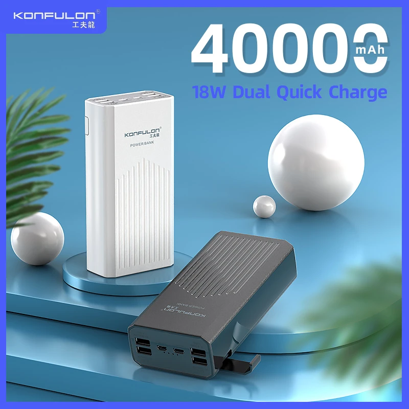 18W QC 3.0 Power Bank 40000mah 20W PD Two-Way Quick Charge Bank Power12V Powerbank For Laptop/Notebook Power Bank For IPhone 12 best power bank for iphone