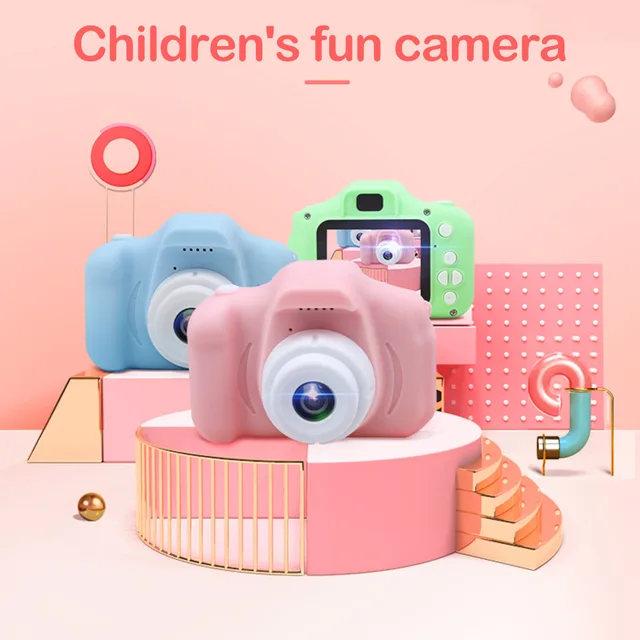 Minicámara Digital de 2 pulgadas HD 1080P para niños, cámara de dibujos animados, bonitos juguetes para fotografía al aire libre, accesorios para regalo de cumpleaños 6