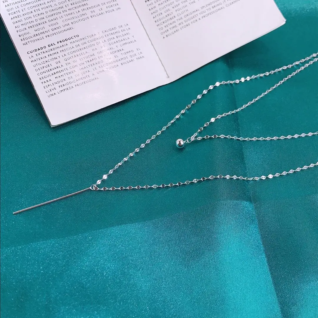

Two layers Overall Sterling Silver 925 Original Luxury Heart Pendants Necklace Women Popcorn Chain Fine Craftsmanship Jewelry