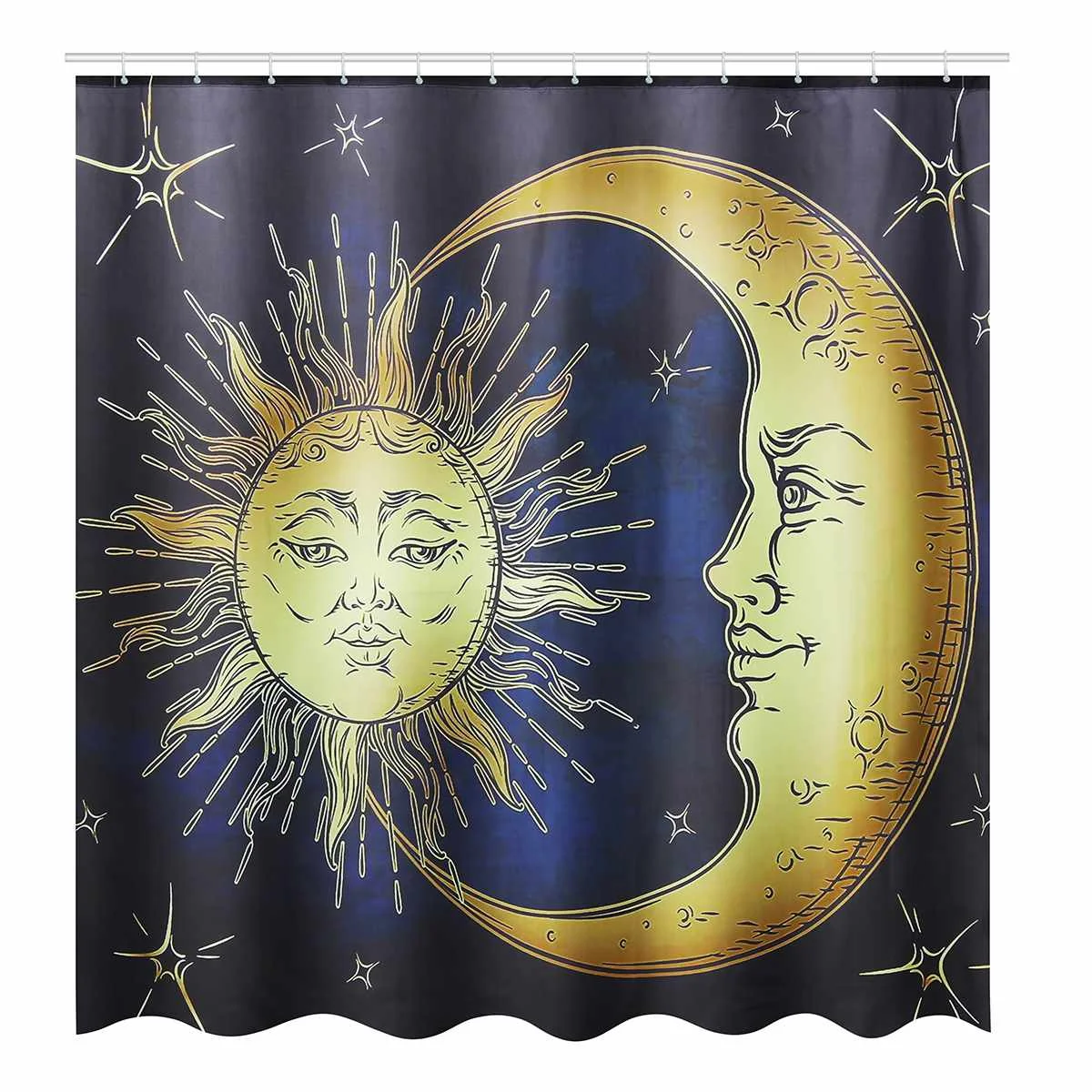 Водонепроницаемая занавеска для душа с крючками Sun Moon ванная занавеска s для купания прозрачные коврики для унитаза с крышкой Нескользящая для домашнего декора ванной - Цвет: Shower curtain