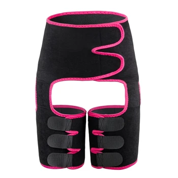 

3 in 1 Women Sweat Slim Thigh Trimmer Leg Shapers Push Up Waist Trainer Panties Fat Burning Neoprene Heat Compress Slimming Belt