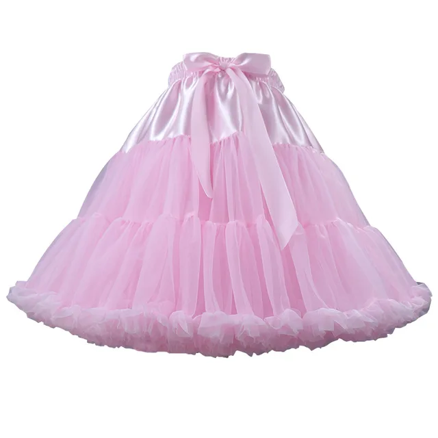 Elegant Pink Rockabilly Tutu lolita skirt Pink Short Jupon sous