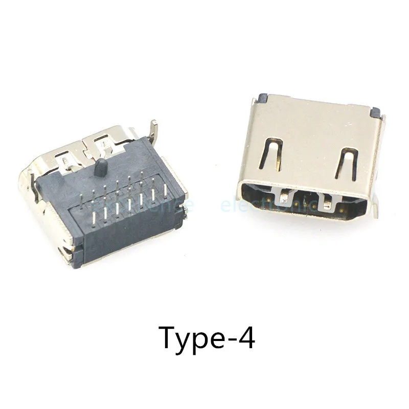 5-Pack HDMI HD Interface Connector - Vertical Right Angle SMD Socket