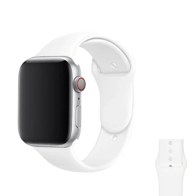 Silicone Strap For Apple Watch Band  7 41mm/45mm Series 6 SE 5 4 42mm/44mm Rubber Wristband iWatch 3 2 1 38/40mm Smart Bracelet 2