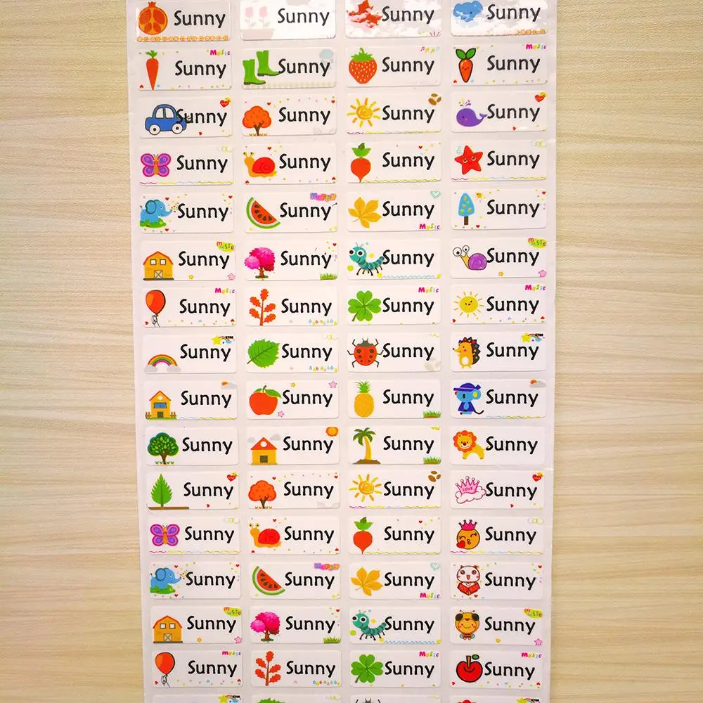 100Pcs Personal Name Stickers Waterproof Cute Custom children stickers For Daycare Scrapbook School Scrapbooking stickers