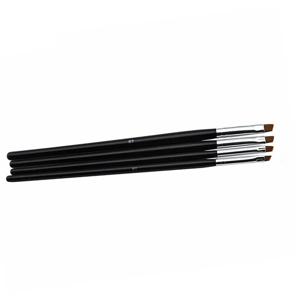 20PCS/SET Nail Art Brush Tilted Head Acrylic Nail Brush for UV Gel Paiting Drawing Liner Pen Manicure Tips Nail Brush Set 6