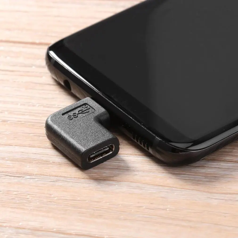 Usb-c Usb 3,1 type C адаптер «Папа-мама» черный дизайн изысканно и легко использовать 90 градусов под прямым углом