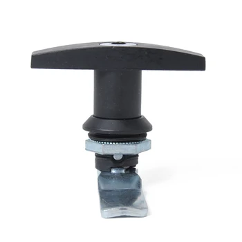 

Zinc Alloy Black Front Fixing T Lock Handle With Keys For Trailer Caravan