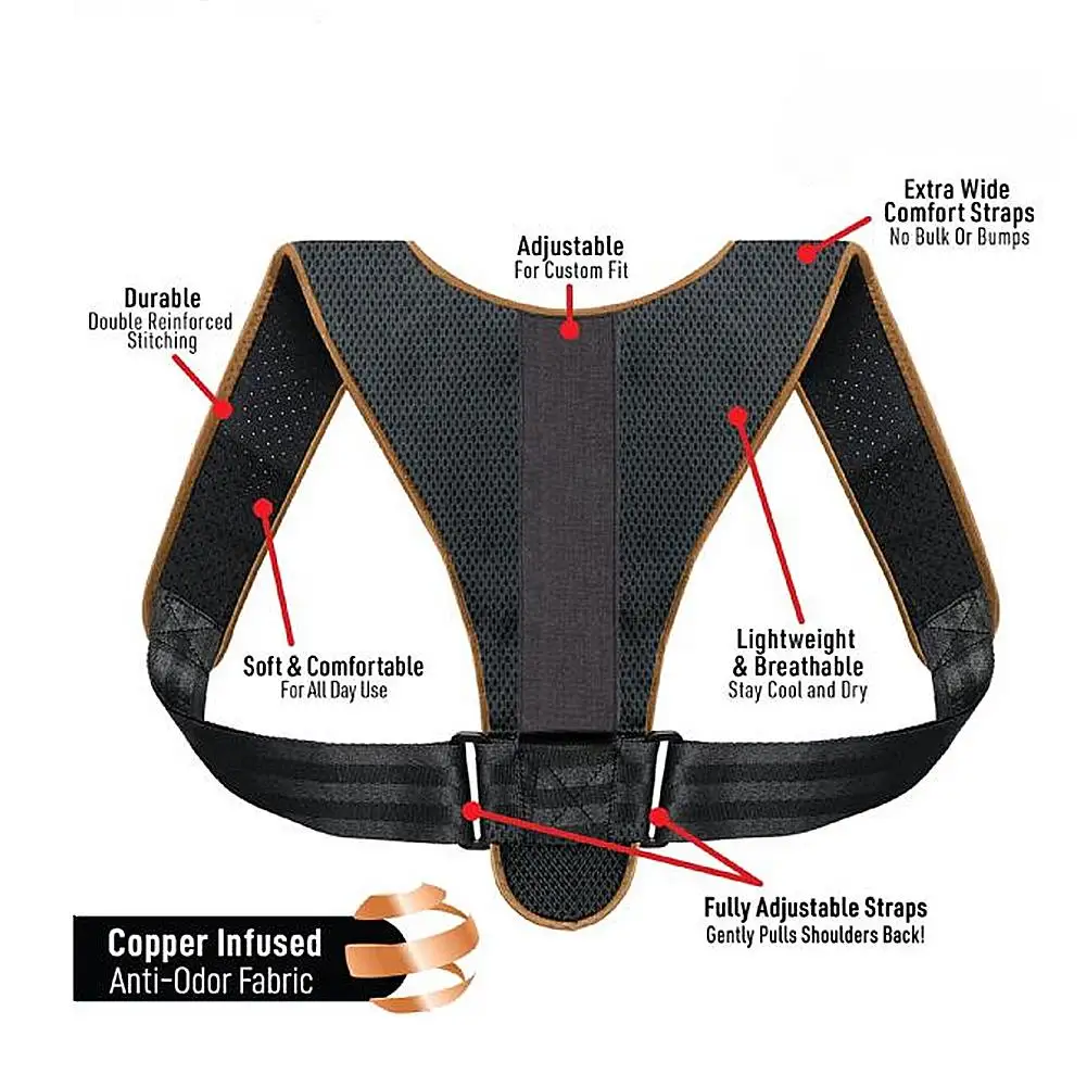 Brace Support Belt Adjustable Back Posture Corrector Clavicle Spine Back Shoulder Lumbar Posture Correction Fitness Accessory