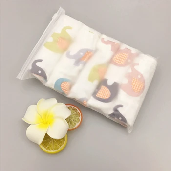 

28*28cm Newborn Baby Square Gauze Towel Cotton Colorful Elephant Children's Small Face Towel Infant Baby Kids Saliva Towel 5pc