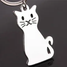 Блестящая сторона кошка брелок изысканный креативный подарок крутой металлический брелок реклама настраиваемый надписи