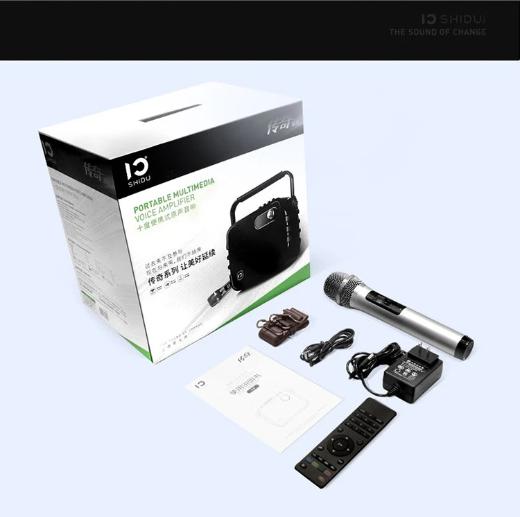 Открытый Bluetooth динамик с UHF беспроводной микрофон Пульт дистанционного управления Портативный громкий динамик квадратный Танцевальная вечеринка TF сабвуфер