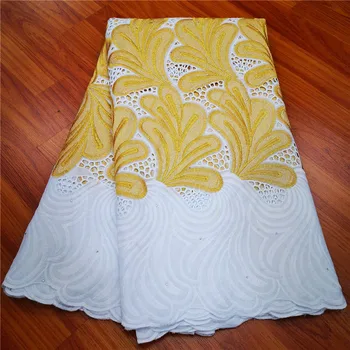 

Nigerian African 100% Cotton Lace Fabric 2020 Cheap High Quality Swiss Voile Lace Punch Cotton For Wedding Dress y83-21