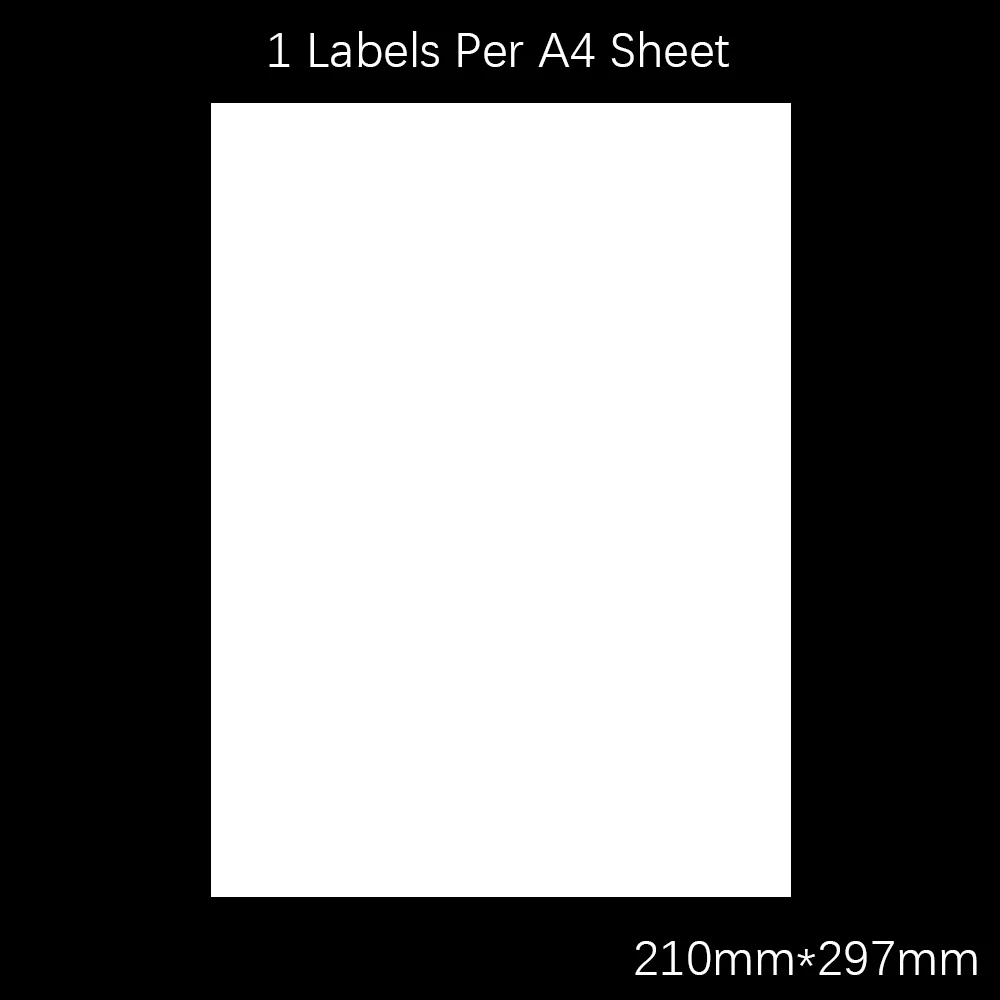 1 лист адресные метки Белый A4 листы липкие самоклеящиеся Стикеры разделяющая бумага для струйных/лазерных принтеров Officel поставки